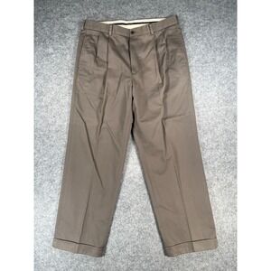 Brooks‎ Brothers Chino Mens 37x30 Advantage Chino Elliot Pleated Flip Cuff
